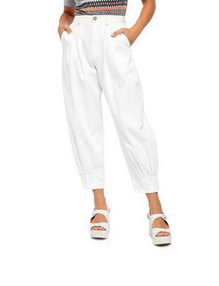 Free People Women's Barcelona Balloon Pants White Size 4