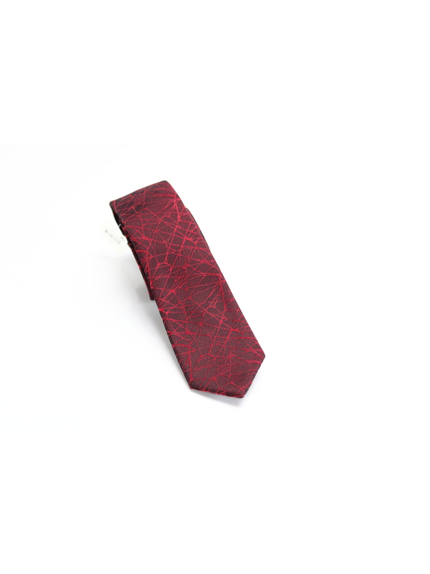 INC International Concepts Men's Patterned Skinny Neck Tie Red Size Regular