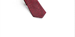 INC International Concepts Men's Patterned Skinny Neck Tie Red Size Regular