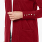 JM Collection Women's Open Front Cardigan Red Size Petite Small
