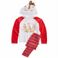 Max & Olivia Little & Big Girl's 2 Pc Santa's Squad Pajamas Set White Size -L (10-12)