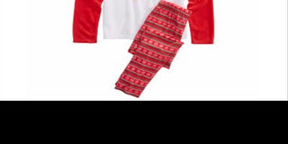 Max & Olivia Little & Big Girl's 2 Pc Santa's Squad Pajamas Set White Size -L (10-12)