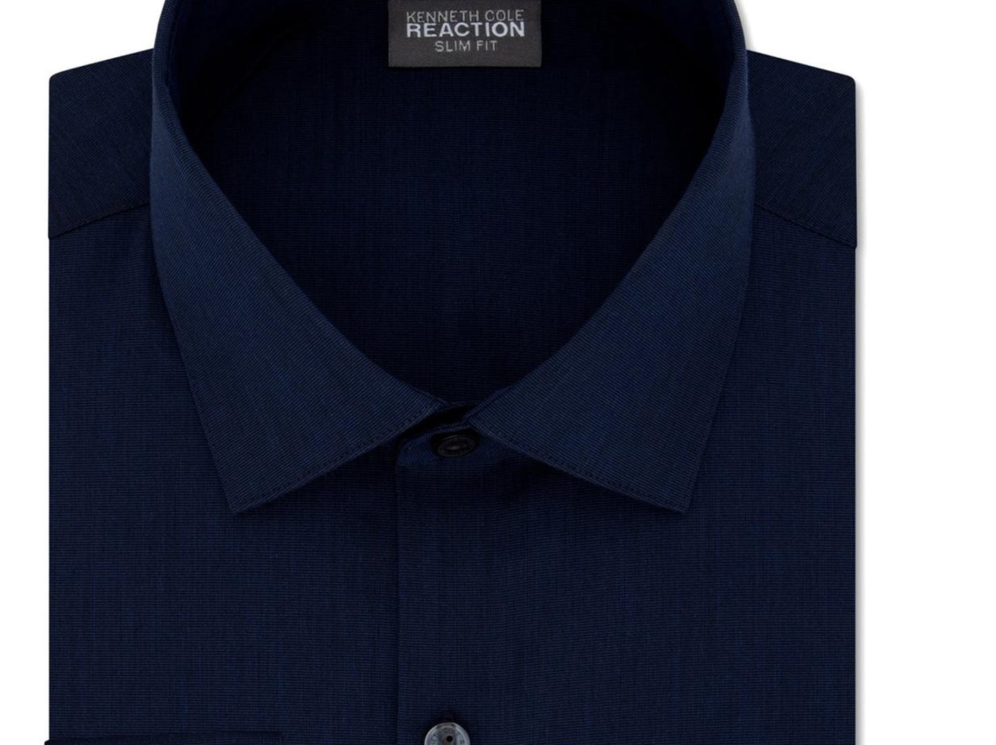 Kenneth Cole Reaction Men's The Flex Slim Fit Wrinkle Free Dress Shirt Blue Size 16.5X34X35