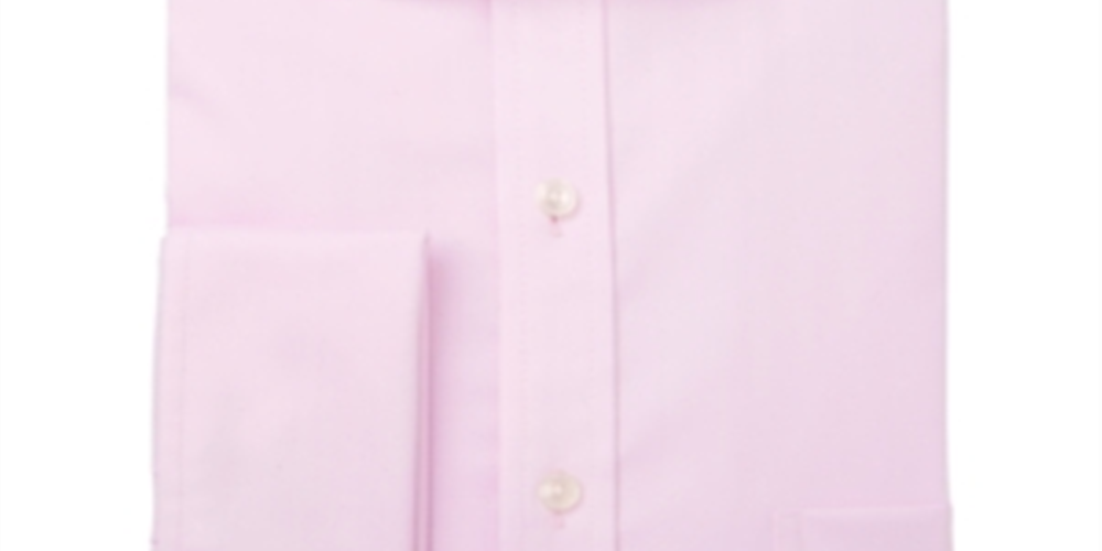 Tasso Elba Men's Regular Fit Button Down Dress Shirt Pink Size 16