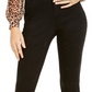 INC International Concepts Women's Incessential Zebra Embellished Curvy Skinny Jeans Black Size 2