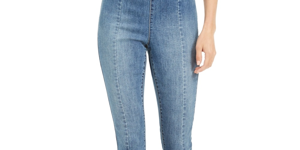 INC International Concepts Women's High Waist Skinny Cropped Jeans Blue Size 2