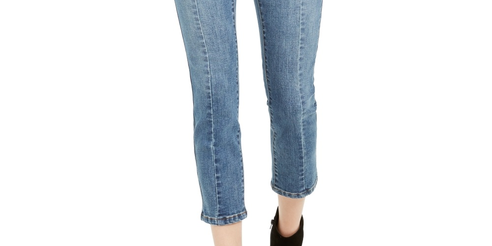 INC International Concepts Women's High Waist Skinny Cropped Jeans Blue Size 2