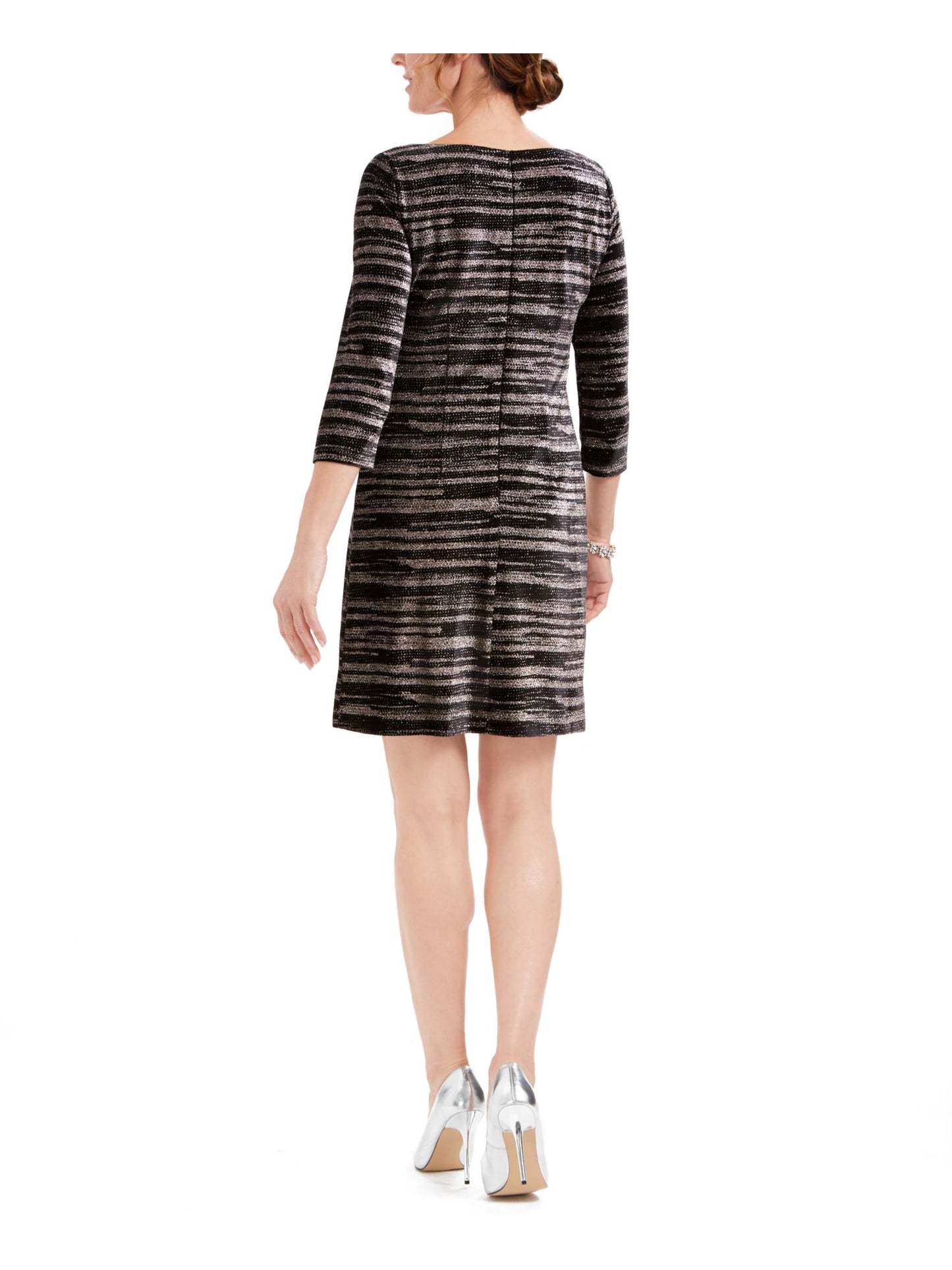 Jessica Howard Women's 3/4 Sleeve Short Evening Dress Black Size 10 Petite