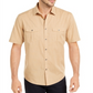 Alfani Men's Warren Textured Short Sleeve Shirt Caramel Size XXX-Large