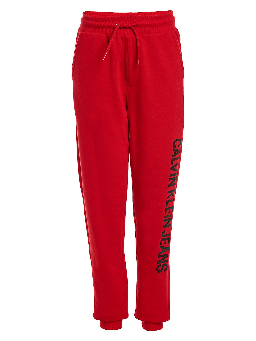 Calvin Klein Boy's Racing Red Logo Institution Sweatpants Red Size L 14/16