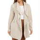 Style & Co Women's Hooded Studded Cardigan Beige Size Petit XL