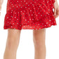Maison Jules Women's Ruffled Polka Dot Short Ruffled Skirt Red Size XX-Small