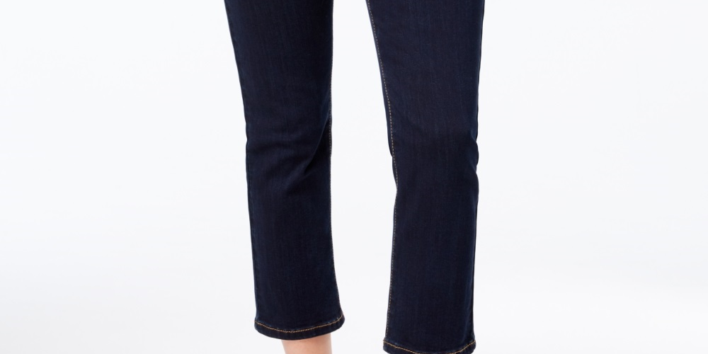 INC International Concepts Women's Cropped Straight Leg Jeans Blue Size 4