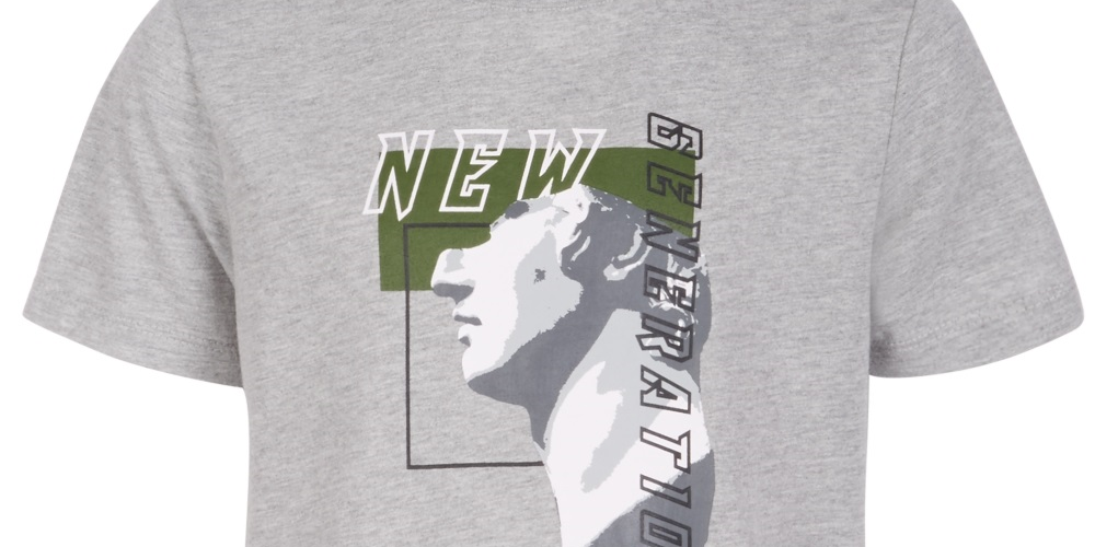 Ideology Big Boys Graphic Print T-Shirt Gray Size X-Large