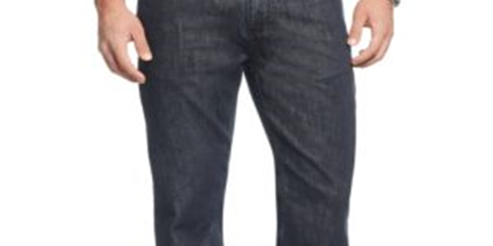 Alfani Men's Straight Leg Bootcut Jeans Navy Size 34X30
