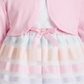 Blueberi Boulevard Little Girl's 2 Pc Shrug & Embroidered Rainbow Stripe Dress -Pink Size 6X