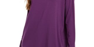 Eileen Fisher Women's Scoop-Neck Tunic Regular & Petite -Purple Size Large