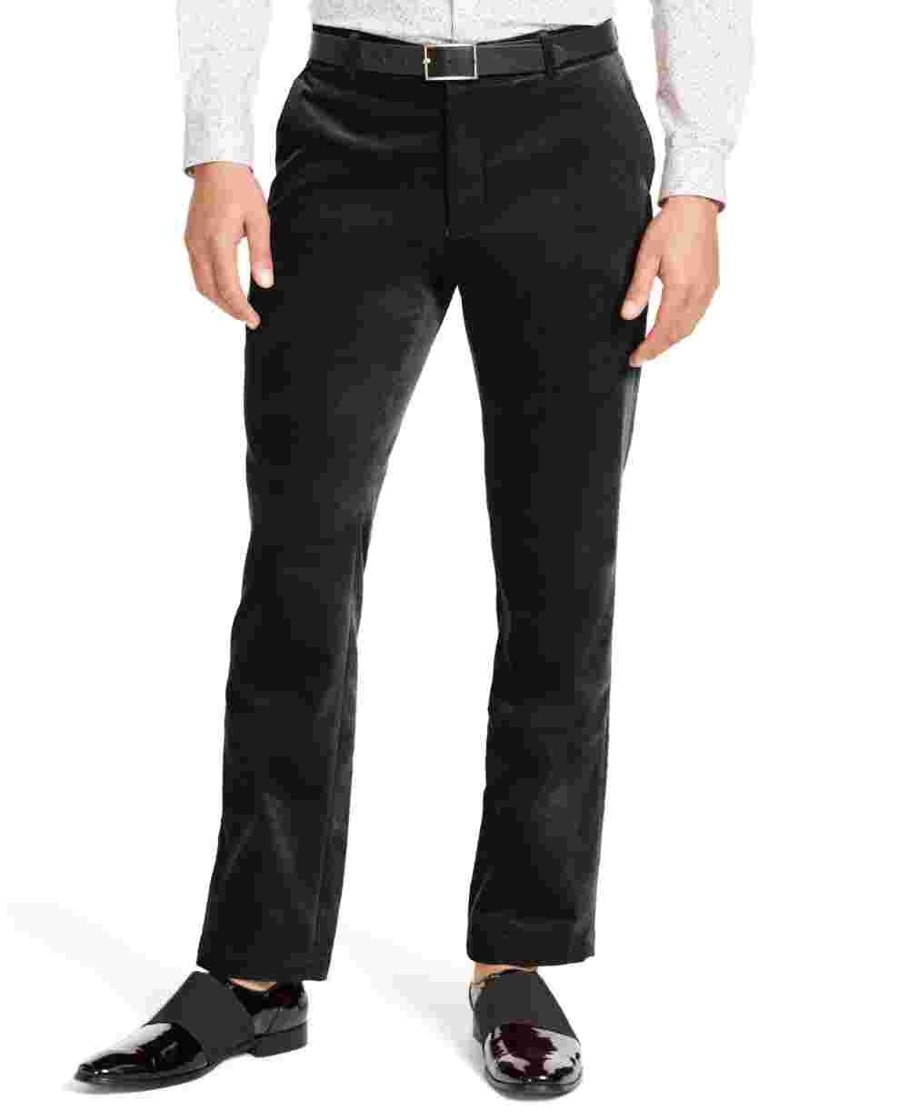 INC International Concepts Men's Black Slim Fit Pants Black Size 50