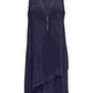 JM Collection Women's Necklace-Embellished Sheath Dress Blue Size Medium