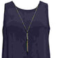 JM Collection Women's Necklace-Embellished Sheath Dress Blue Size Medium