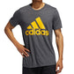 adidas Men's Logo T-Shirt Gray Size Small