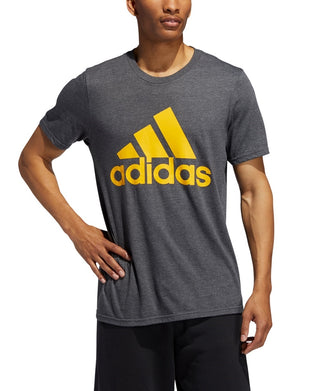 adidas Men's Logo T-Shirt Gray Size Small