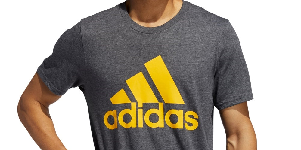 adidas Men's Logo T-Shirt Gray Size Small