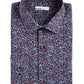 Bar III Men's Cotton Floral Dress Shirt Burgundy Multi Size L