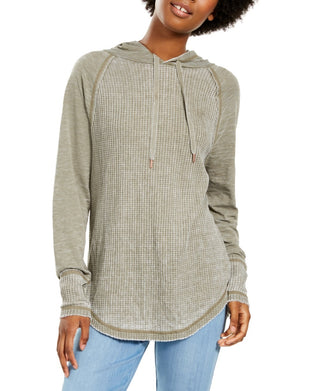 American Rag Juniors'' Textured Pullover Hoodie Green Size X-Large