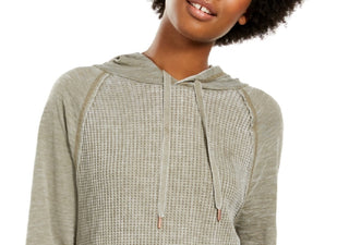 American Rag Juniors'' Textured Pullover Hoodie Green Size X-Large