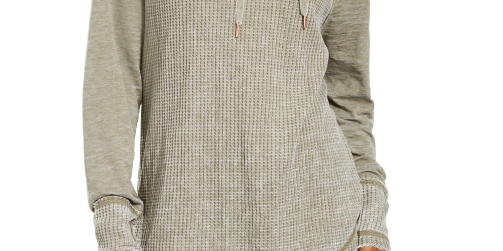 American Rag Juniors'' Textured Pullover Hoodie Green Size X-Large