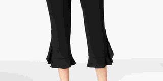 Alfani Women's Ruffle-Hem Pants Black Size 8 Petite