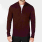 Alfani Men's Burgundy Long Sleeve Classic Fit Quarter-Zip Sweater Red Size XX-Large