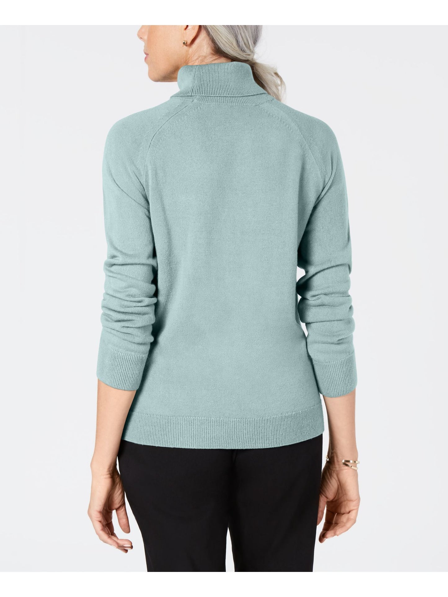 Karen Scott Women's Long Sleeve Turtle Neck Sweater Blue Size X-Large