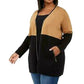 Charter Club Women's Plus Milano Two Tone Cardigan Brown Size 0X