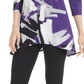 Alfani Women's Printed Swing Top Purple Splash Size -Petite S