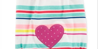 Carter's Baby Girl's Striped Cotton Romper Multi  Size NEWBORN