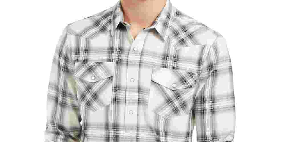 Sun + Stone Men's White Printed Collared Dress Shirt White Size Small