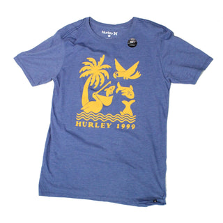 Hurley Men's Short Sleeve Graphic Tee T-Shirt Blue Size Small