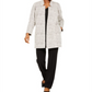 Alfani Women's Open Front Jacquard Jacket White Floral Size -Petite S