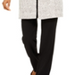 Alfani Women's Open Front Jacquard Jacket White Floral Size -Petite S