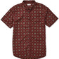 Billabong Men's Sundays Print Short Sleeve Button-Down Shirt Red Size X-Large