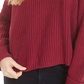 French Connection Women's Millie Mozart Rib V-Neck Sweater Brown Purple Size X-Small