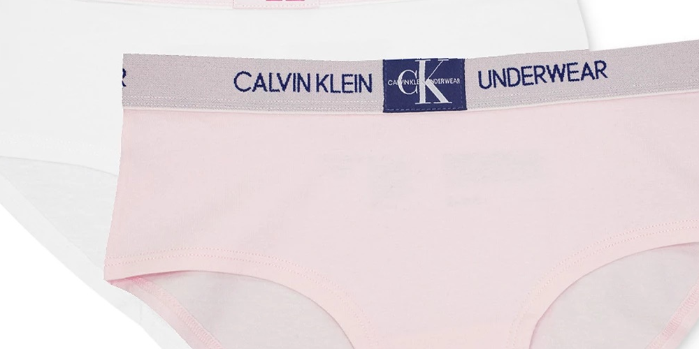 Calvin Klein Girl's MonogramHipster Underwear Pink Size Medium