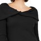 INC International Concepts Women's Cashmere Boat Neck Tunic Sweater Black Size X-Large