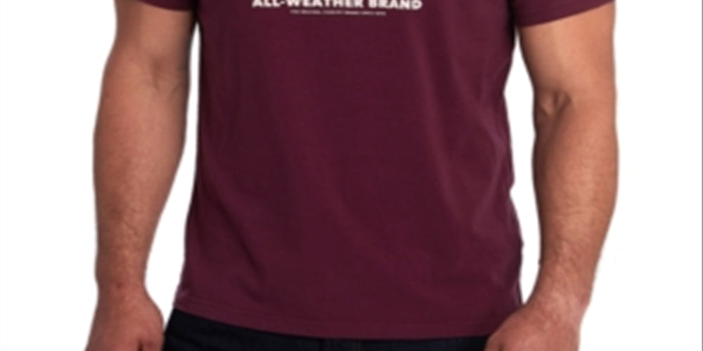 Barbour Men's Max Logo Graphic T-Shirt Red Size XX-Large