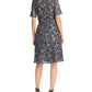 Ralph Lauren Women's Bell Sleeve Knee Length Fit Flare Cocktail Dress Gray Size 12
