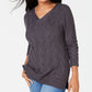 Karen Scott Women's Basket Stitch Sweater Gray Size Small