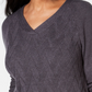 Karen Scott Women's Basket Stitch Sweater Gray Size Small