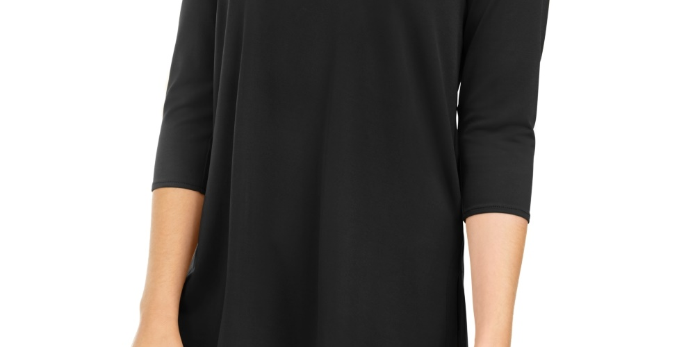 Alfani Women's Asymmetrical Cut Out Top Black Size PM
